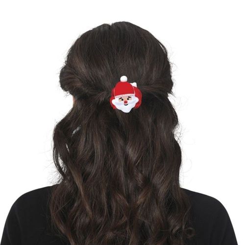 Chouchou Élastique Père Noël Polyester Rouge