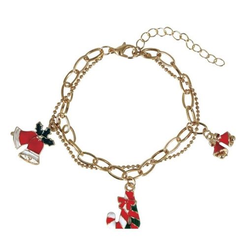 Bracelet Fantaisie Chaine Métal Figurine B Noël