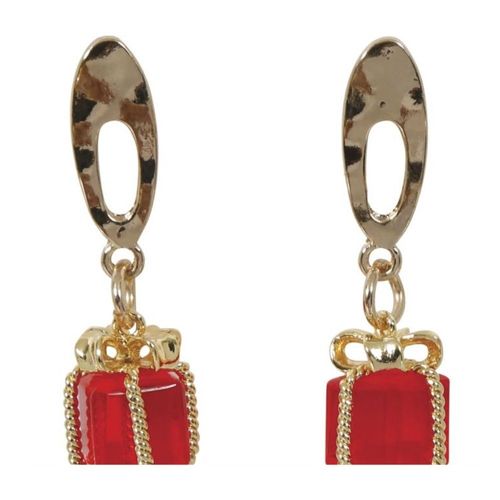 Boucles Oreilles Pendentif Cadeaux Noël Rouge