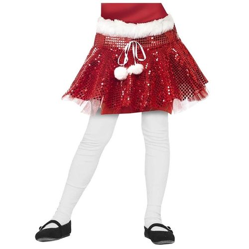 Tutu Mère Noël Pastille Éclat Rouge Métal Fille