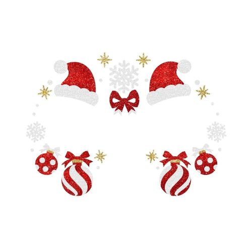 Bijoux De Peau Adhésif Visage Noël Festif Femme