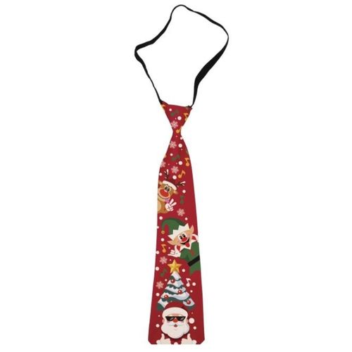 Cravate Noël Musicale Personnages Rouge Homme