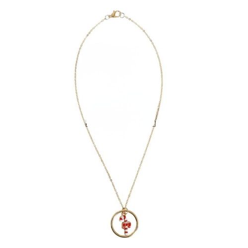 Collier Fantaisie Chaine Pendentif Canne Noël