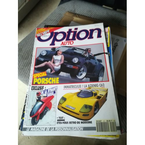 Option Auto 41 De 1991 Rinspeed Speedster,911 Cab,Koenig C62,Strosek,Nissan 100 Nx,Toyota Mr,Sbarro Helios,Egli Red Shark,Mazda 121,Mini Cooper,Honda Pacific Coast,Enfield Bullet 500,Lotus Omega,Nissa