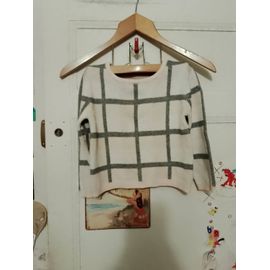 Ensemble Pull+Jupe A Carreaux Rose/Blanc Traits Gris 6 Ans Primark.