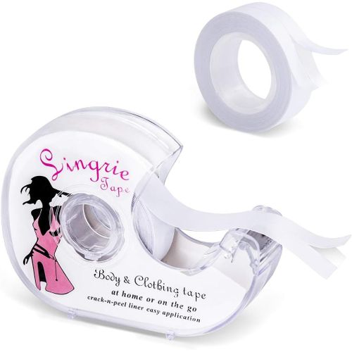 Fashion Body Tape Double Face Ruban Adhésif Corps Pour Vêtements Robe Secret Bra Tape Avec Distributeur (10 M)