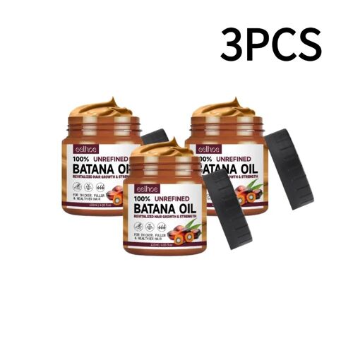 Masque Capillaire Biologique Pur 100%, Huile Revitalisante Batana, Traitement Naturel, Nourrissant, Réduit La Racine Des,3 Pièces