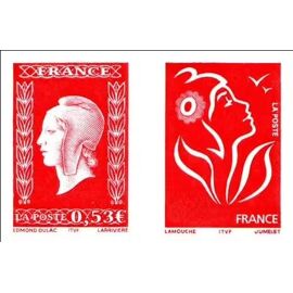 Timbre adhésif Marianne de Lamouche N°3802D -VILLERS COLLECTIONS