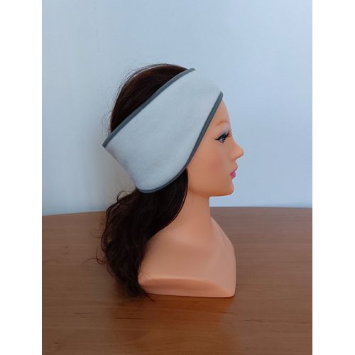 Bandeau Cache Oreilles Blanc Et Gris. Decathlon. Taille L / Xl