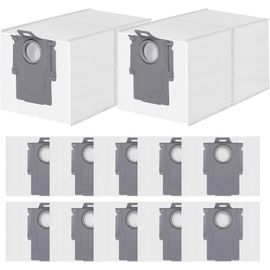 12 Sacs Aspirateur Compatibles Roborock Q Revo S8 MaxV Ultra Saros 10 Z70 Ajustement Parfait