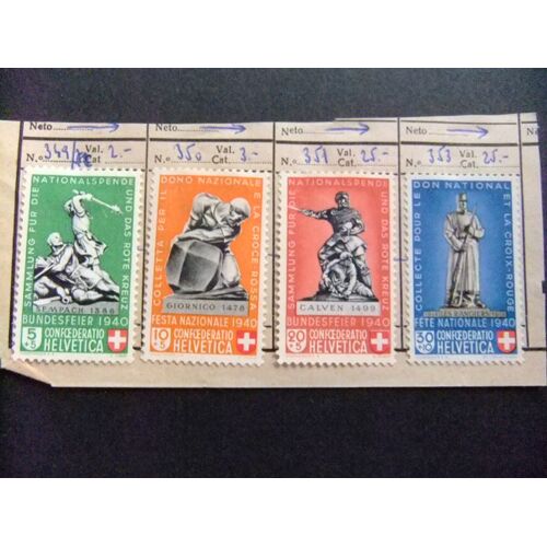 90 Suiza Suisse Helvetia 1949 / Donativo Para La Cruz Roja / Yvert 349 / 351+ 353 Mh