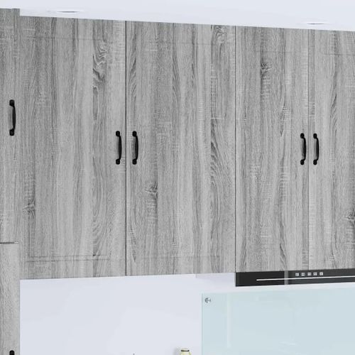 Vidaxl Meuble Mural De Cuisine Avec Porte Gris Sonoma 50 X 31 X 100 Cm