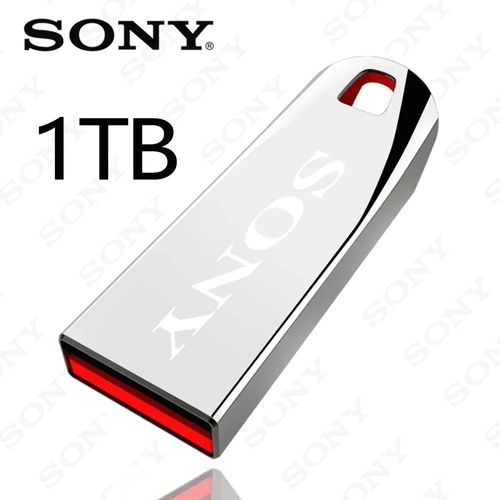 pour SONY Flash Drives 2 To Usb 3.0 Mini clé USB en métal haute vitesse 1 To 512 Go clé Portable étanche mémoire stockage U disque Silver 1TB