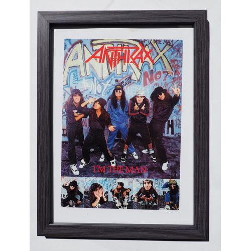 Anthrax "I'm The Man", Carte Postale De Collection, Encadrée, Vintage, Décoration, Slayer, Metallica