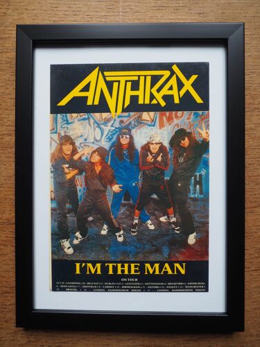 Anthrax "I'm The Man On Tour", Carte Postale De Collection, Encadrée, Vintage, Décoration, Slayer, Exodus, Metallica