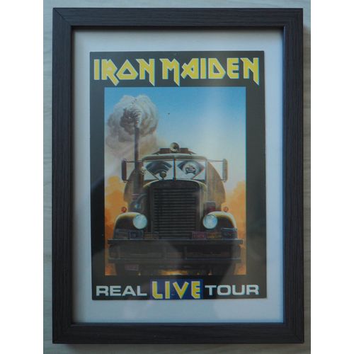 Iron Maiden "A Real Live One ", Carte Postale De Collection, Encadrée, Vintage, Décoration