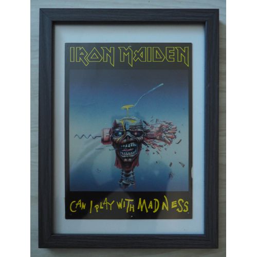 Iron Maiden "Can I Play With Madness", Carte Postale De Collection, Encadrée, Vintage, Décoration