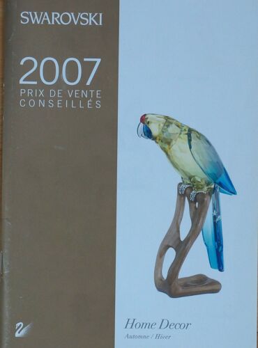 Catalogue Swarovski - Home Decor Automne/Hiver 2007 - Prix De Vente Conseilles