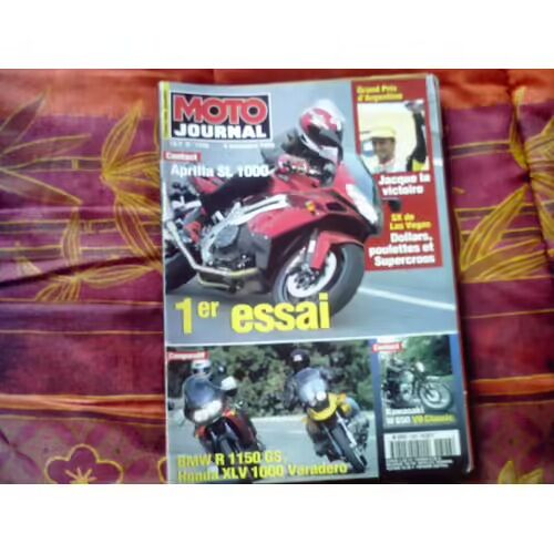 Moto Journal 1396 De 1999 Aprilia Sl 1000,Bmw R1150 Gs,Honda Xl 1000v Varadero,Kawasaki W 650 Road Rocket Vd Classic,Roberts,Las Vegas Sx,Argentine Gp,