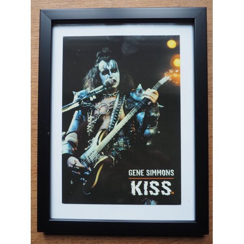 Kiss "Gene Simmons Live 2 ", Carte Postale De Collection, Encadrée, Vintage, Décoration