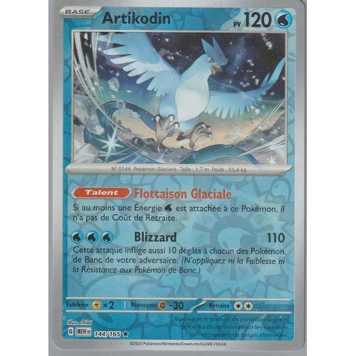 Carte Pokémon - Artikodin - 144/165 - Holo-Reverse - Ev3,5