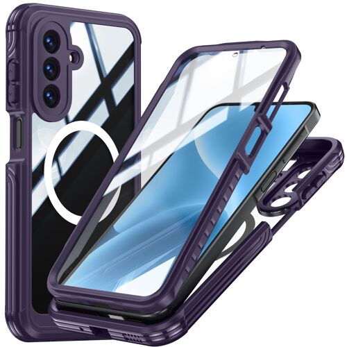 Coque Robuste pour Samsung A17 : Protection Complète 360°, Antichoc, Anti-poussière et Compatible avec la Charge Magnétique Violet