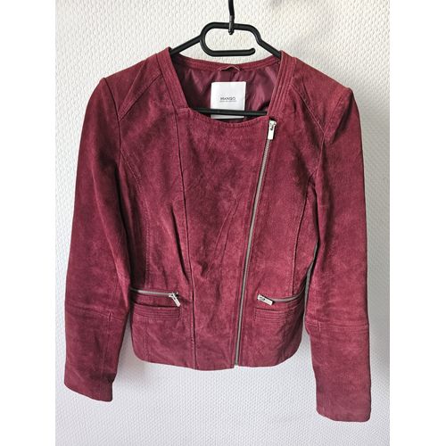 Veste Bordeaux En Daim
