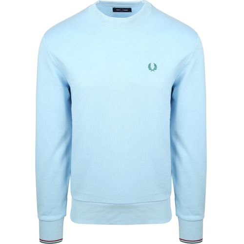 Fred Perry Pull Logo Clair Bleu Clair Bleu Taille Xxl
