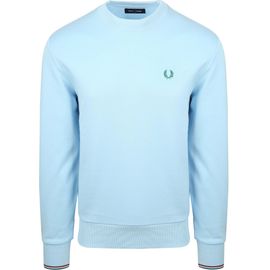 Fred Perry Pull Logo Clair Bleu Clair Bleu Taille Xxl