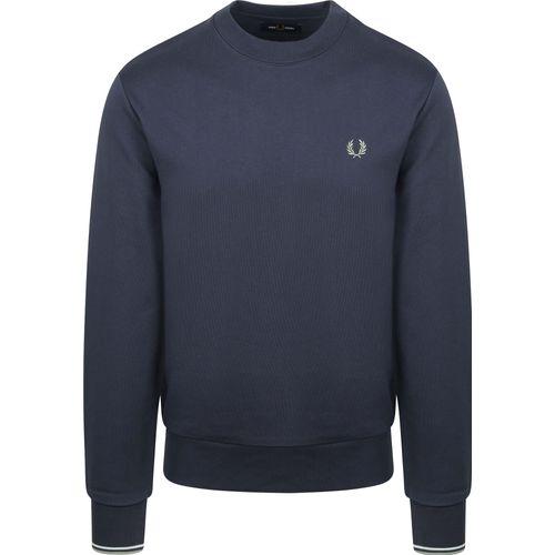 Fred Perry Pull Logo Marine Bleu Bleu Foncé Taille M