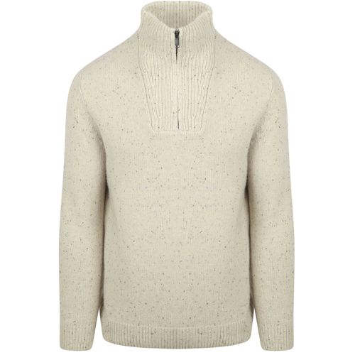 Mcgregor Pull Half Zip Mix Laine D'agneau Ecru Blanc Cassé Beige Taille Xl