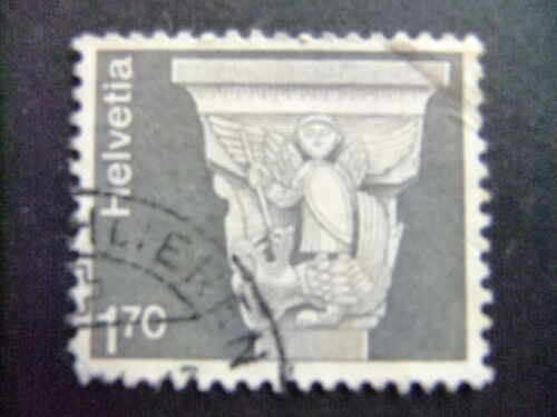 90 Suiza Suisse Helvetia 1973 / Capitel Romano - Iglesia San Juan Bautista / Yvert 919 Fu