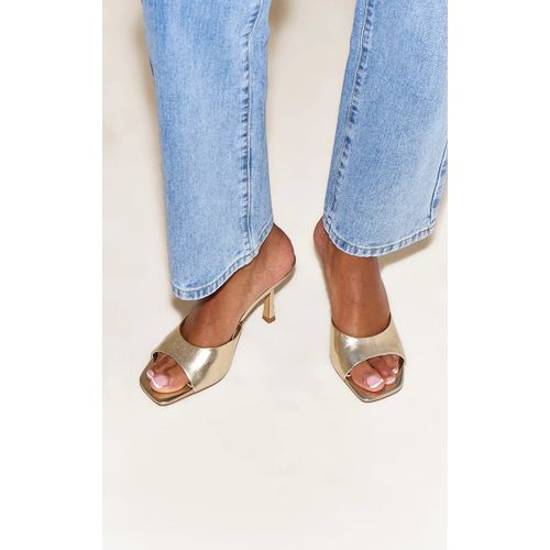 Mules Carrées Dorées