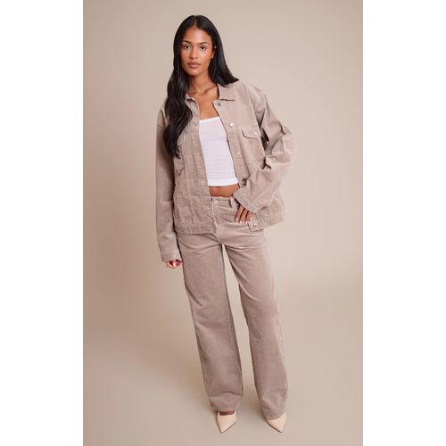 Femme Tall Jean Large En Velours Côtelé Taupe | Taille 34