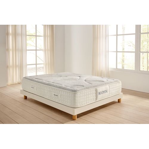 Moonia | Ressorts Ensanchés | Matelas Biocrystal Gold 27 cm | 90X200 cm | Fermeté moyenne