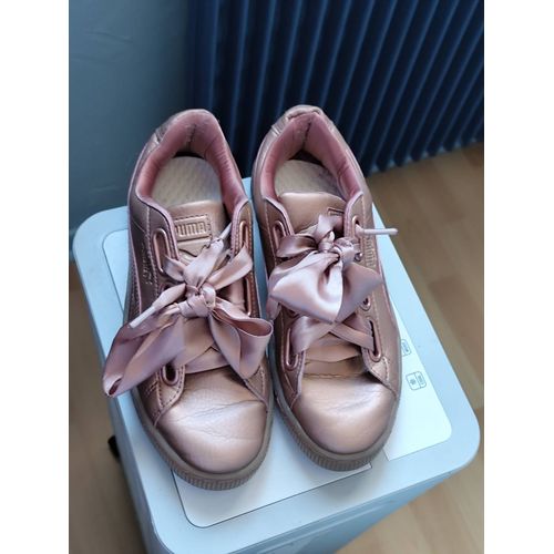 Puma Basket Heart Rose Gold / Or Rose - T37 (Lacets Satin)