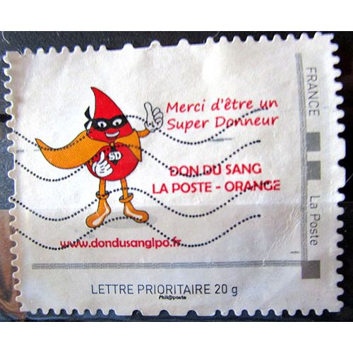 2010. Timbre De Collector: Donneur De Sang.