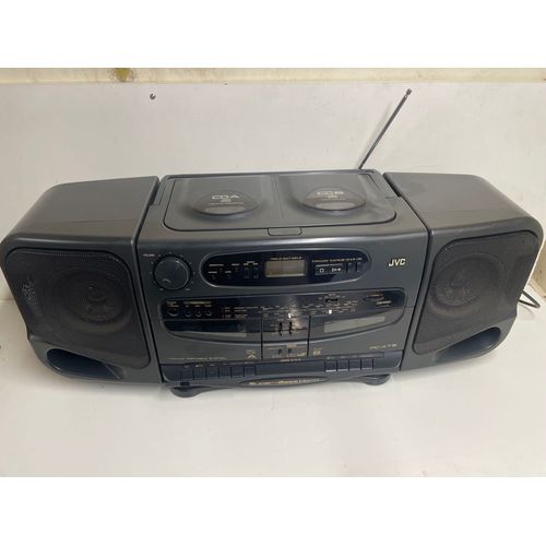 JVC Boombox Portable PC-XT3 – Twin CD/ Double Cassette AM/FM –Super Bass Vintage