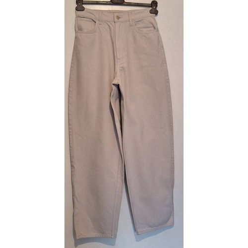 Jean Blanc À Jambes Larges En 100 % Coton