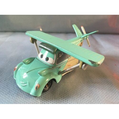 Avion Disney Cars Planes Vert Pâle Devant Forme Voiture - Mattel-Disney