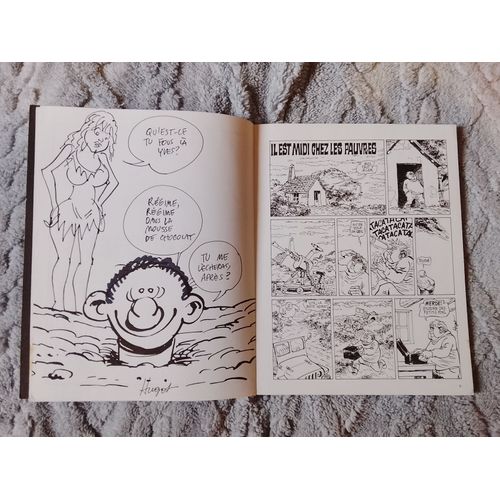 Dédicacé Par Dessin Signé Encre Pleine Page De Garde : Charlie Spécial 3 : Tous En Scène , Dessin Hugot