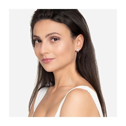 Boucles D'oreilles Semi-Circulaires En Acier Avec Fleurs Lily Jube05110jwrht/U