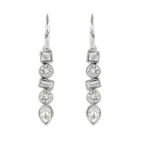 Boucles D'oreilles - Swarovski - Adore - Métal Rhodié Blanc - Cristaux Swarovski - Fermoir Crochet