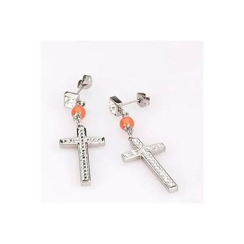 Boucles D'oreilles - Brosway - Soul - Corail - Acier - Orange