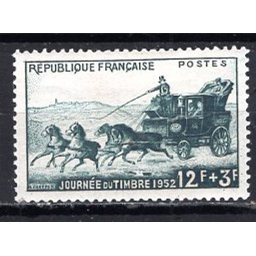 France 1952 Journee Du Timbre La Malle Poste Yvert N° 919 Neuf**