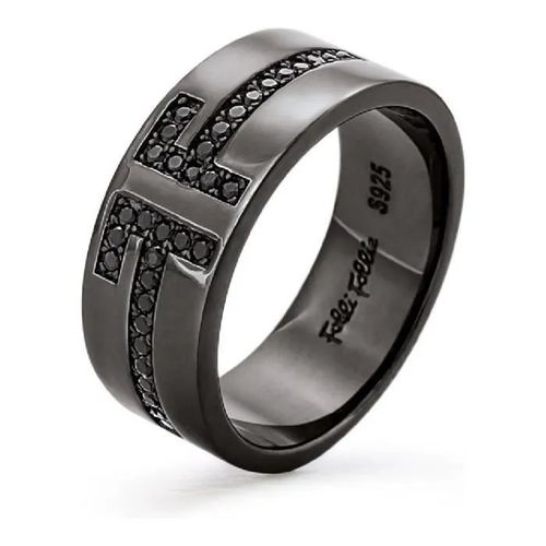 Bague Femme - Folli Follie - 3r18s008k54 - Argent 925 - Taille 14 - Noir