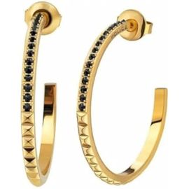 Boucles D'oreilles - Police - Pejle2010511 - Acier Inoxydable - Doré - 3 Cm