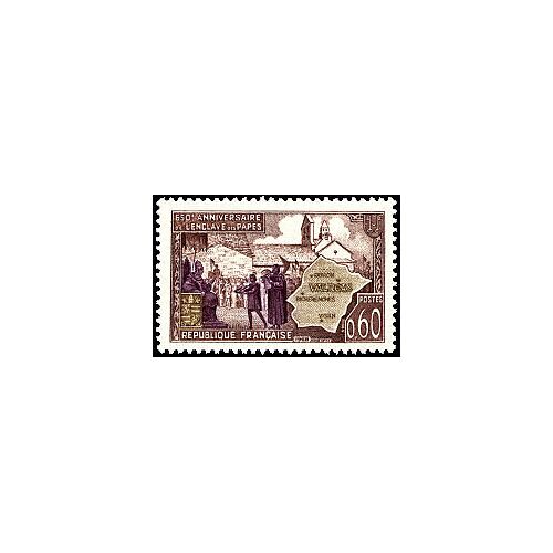 650ème Anniversaire De L'Enclave Papale De Valréas Année 1968 N° 1562 Yvert Et Tellier Luxe