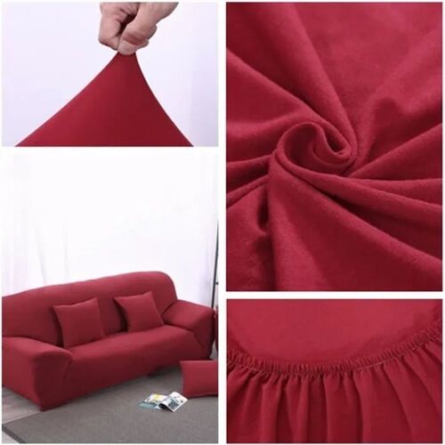 Housse Couverture Canapé - Noname - 3 Places - Extensible - Polyester - Rouge