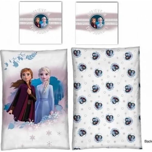 Parure De Lit - Reine Des Neiges - 140x200 Cm - Microfibre - Lavable En Machine - Enfant
